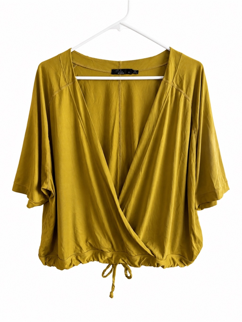 Prana Yellow Blouse Size XL Casual Top